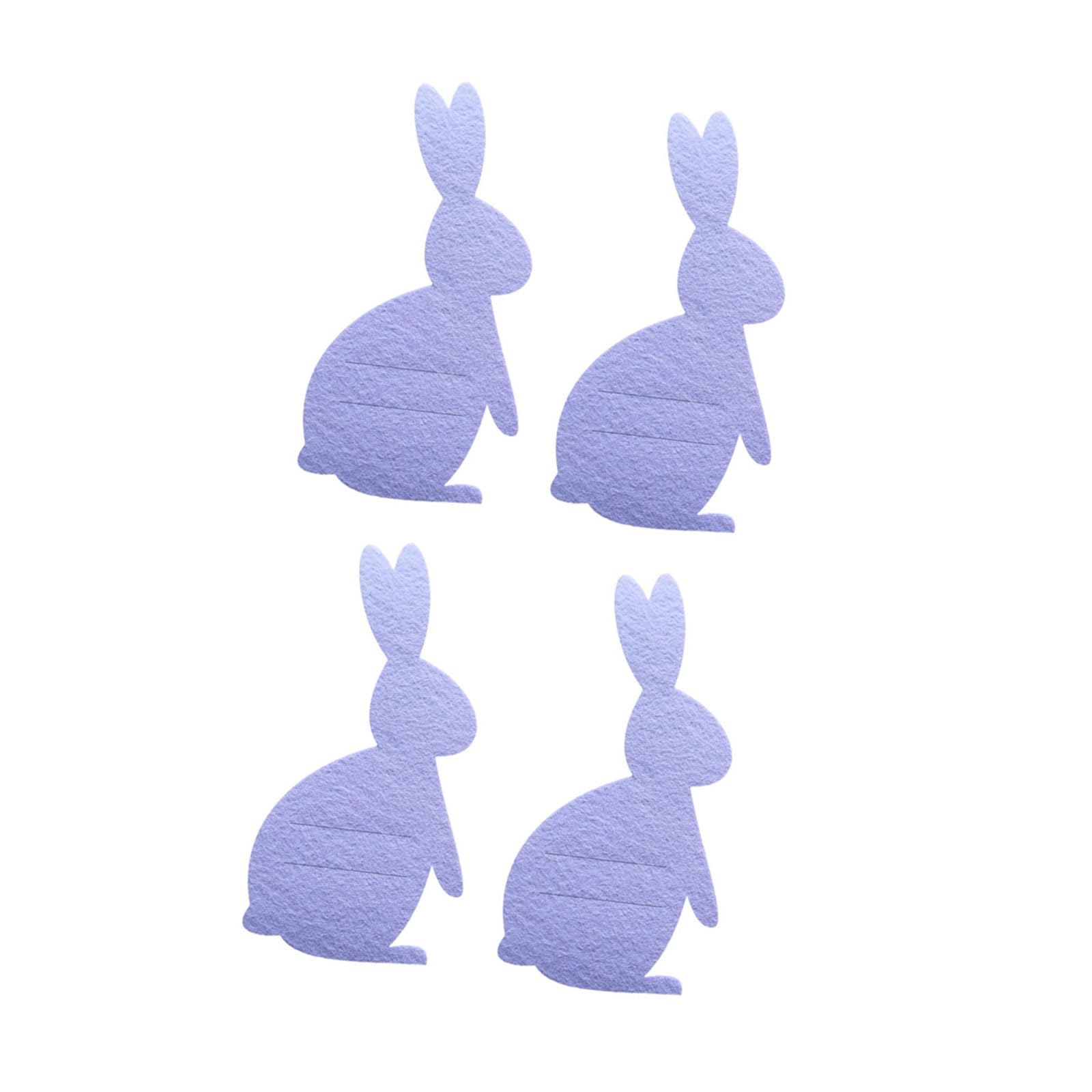 Tsophreniq Of 4 Easters Themed Cutlery Pouches Easters Rabbits Cutlery Holders Cloth Flatware Bags for Holiday Celebrations Festival Utensil Sleeve