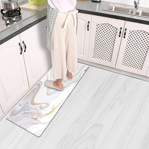 Colorful Star Tapete de cuero antifatiga para cocina, impermeable, antideslizante, acolchado, de espuma viscoelástica, cómodo, para fregadero,