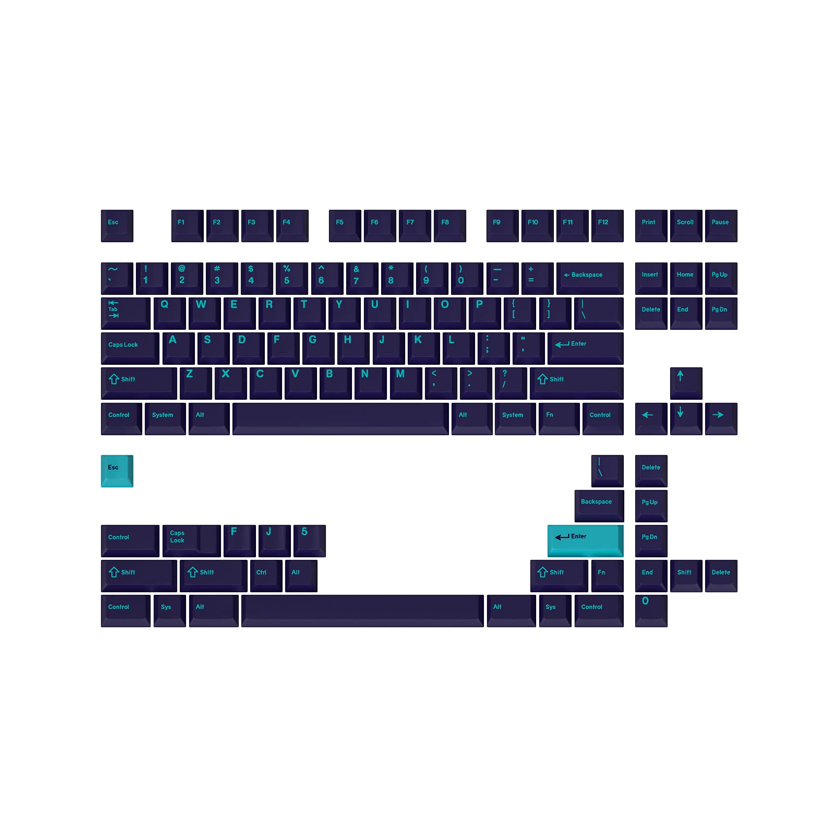 DROP + MiTo GMK Laser Custom Mechanical Keyboard Keycap Set 120keys