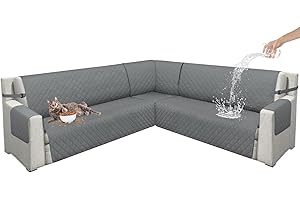 Arfntevss Waterproof Corner Sofa Covers 3 Piece Sectional Couch Cover Sets