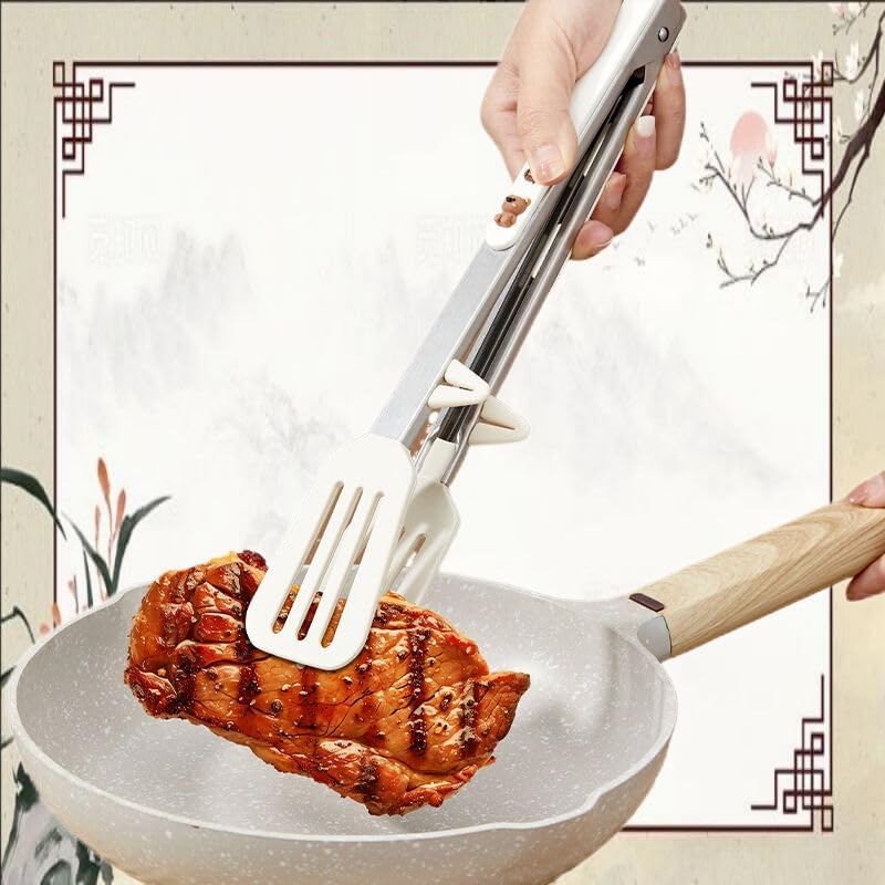 304不锈钢夹煎专用夹硅胶夹子耐高温烧烤 Grill Accessories,Accessories Grilling 夹面包夹夹 Household Cleaning，Kitchen Storage Essentials image 2