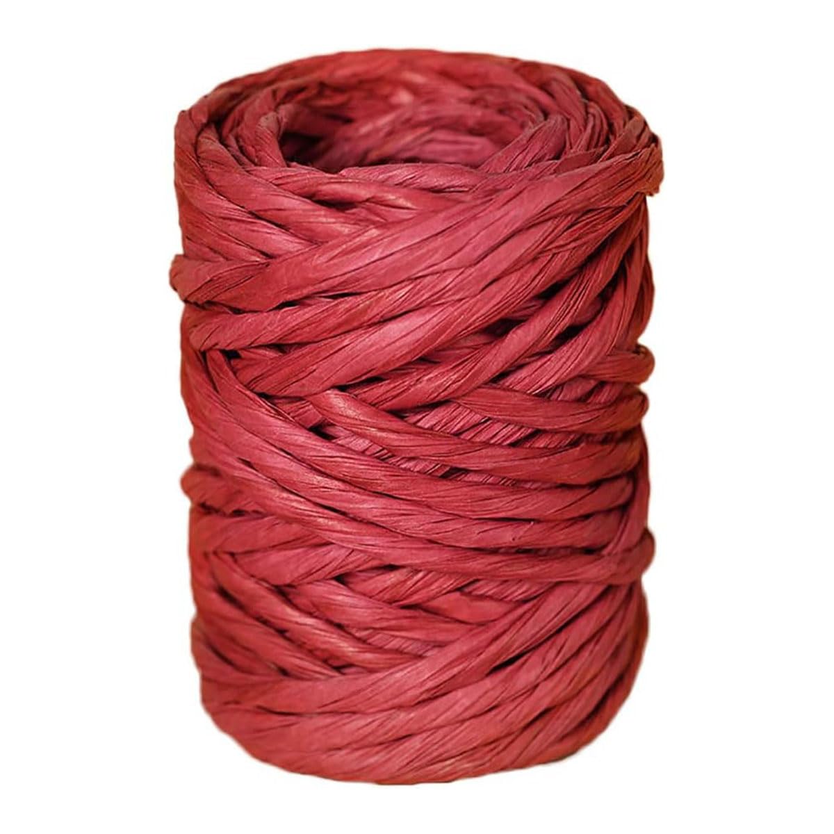 15Yard Raffia Paper Ribbon, 4mm Paper String Colorful Twisted Paper Craft Rope Wrapping Ribbon for DIY Making Flower Basket, Gift Wrapping,Party Decor