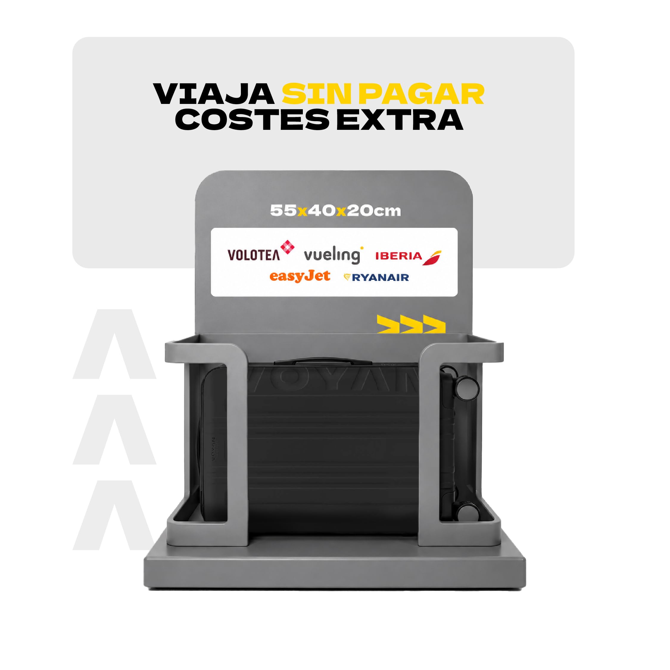 VOYAN Valigia da Cabina per Aereo 55x40x20 LAX, Trolley da Viaggio Ultralight con Scocca Rigida, Valigia a Mano per Ryanair con Chiusura di Sicurezza, Bagaglio da Cabina per Viaggi