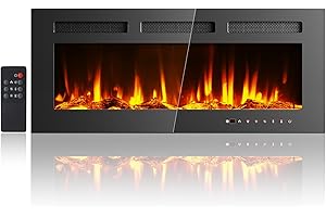 oneinmil Electric Fireplace 40 Inch Wall Mounted and Recessed Heater Unit