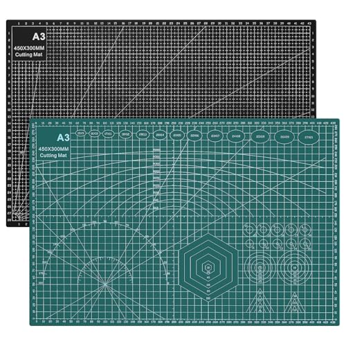 OSALADI Craft Cutting Mats Set Pcs Quilting Mats Non-Slip Grid Pattern Lightweight for Sewing Scrapbooking Art Projects
