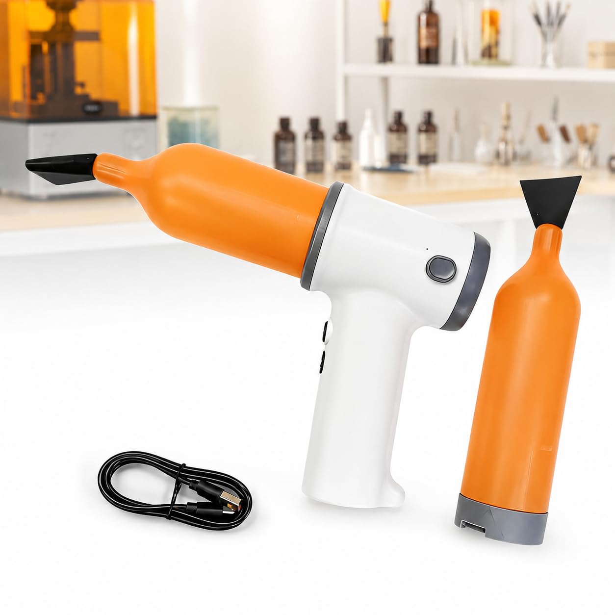 TsoLay 3D Printer Resin Pump, 3D Printer Waste Collection with Extraction Speed Of 2.5L/min, Capacity 300ML, with 2 Resin Bottles for Filtering and Recycling Photosensitive Resin Material