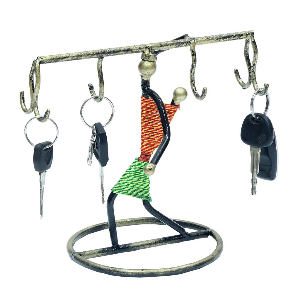 Roundhill Metal Stylish Tabletop Key Holder Desk Organizer Decorative
