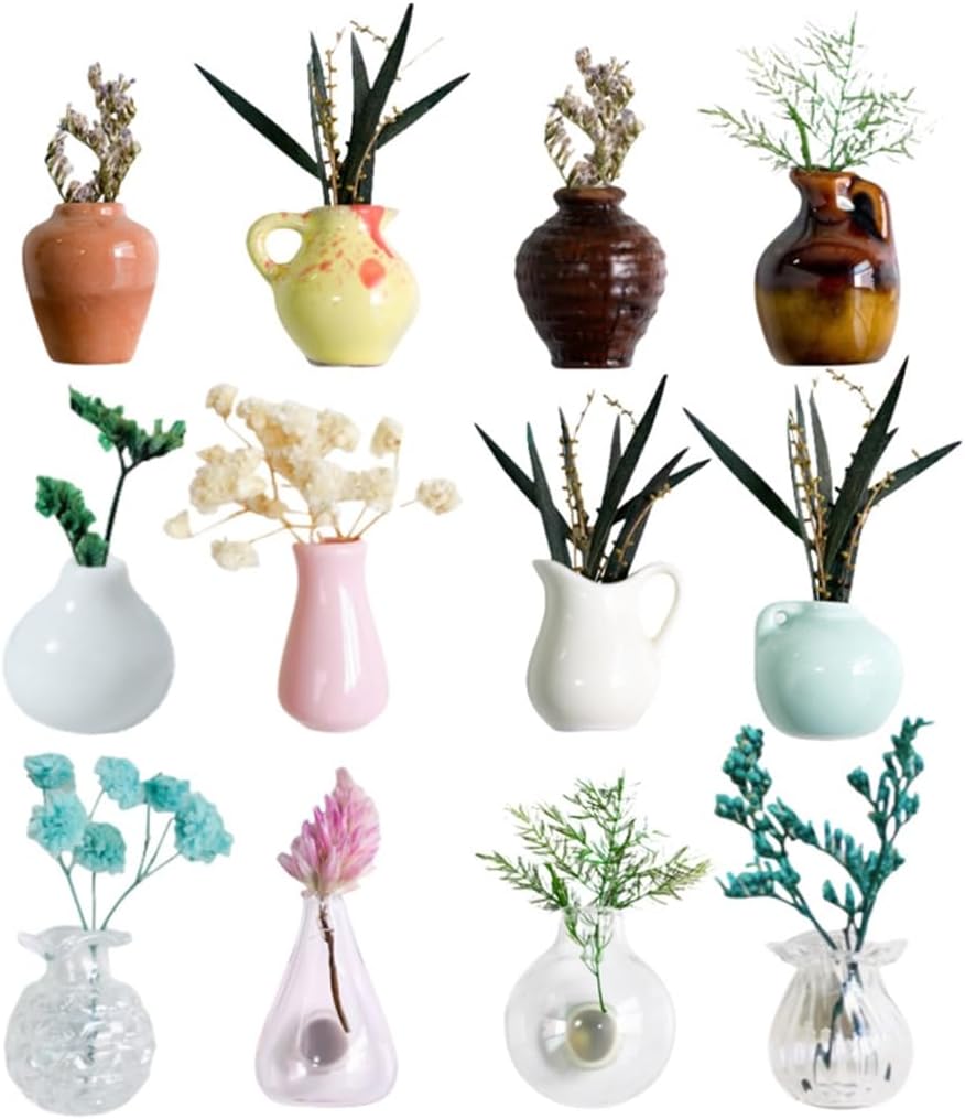 Mini Magnetic Vases for Refrigerator, 8Pcs Creative 3D Vase Fridge Magnets, 12 Pcs Mini Vase Magnets for Fridge, Magnetic Flower Pot Decor with Strong Hold, Kitchen, Office Decor (12 Pcs) Mini Magnetic Vases for Refrigerator, 8Pcs Creative 3D Vase Fridge Magnets, 12 Pcs Mini Vase Magnets for Fridge, Magnetic Flower Pot Decor with Strong Hold, Kitchen, Office Decor (12 Pcs)
