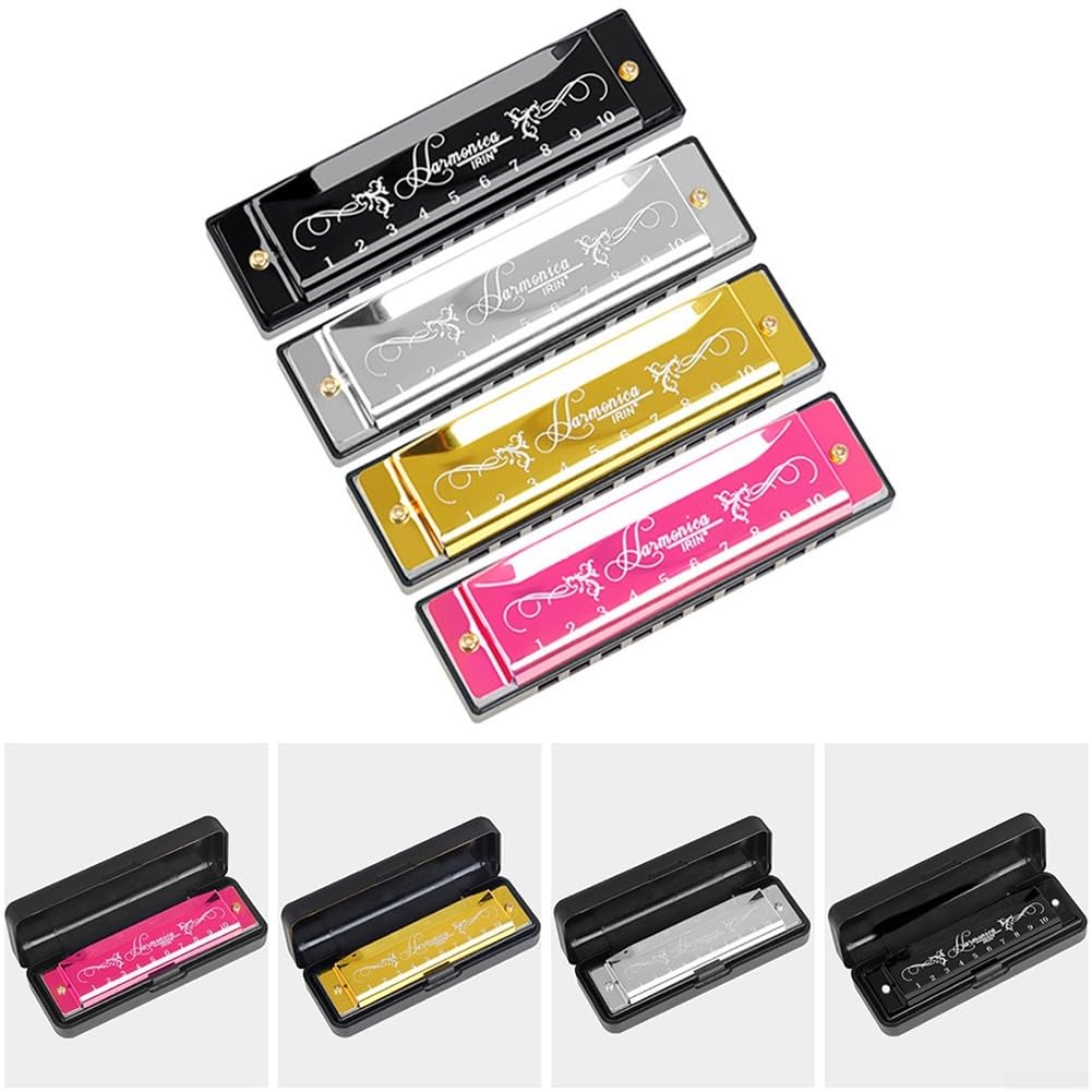 Harmonica en Do pour nouveaux joueurs Design 10 trous assure un excellent son (rose)