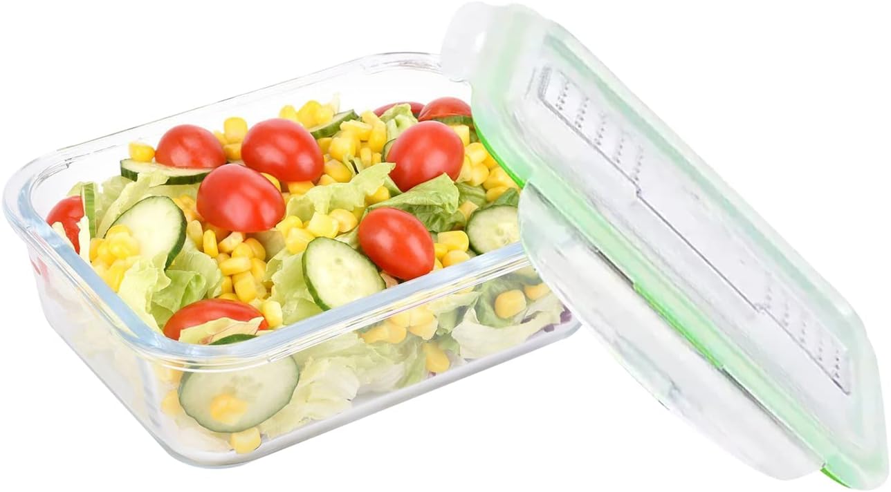 Glass Food Storage Containers with Lids, Meal Prep Containers Leak