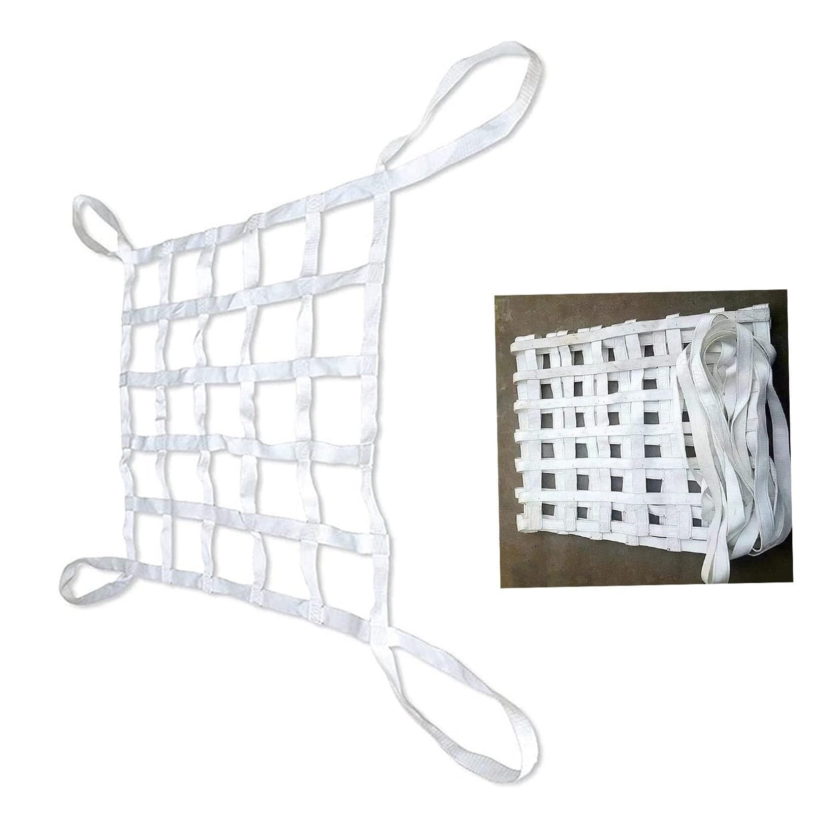 WQPMNYG Hoisting Lifting Nets,Durable Cargo Hoisting Net, Heavy-Duty Lifting Net for Industrial Loading/Unloading, 1x1M Nylon Safety Net (10cm Mesh, 500kg Load) - Perfect for Gardens and C