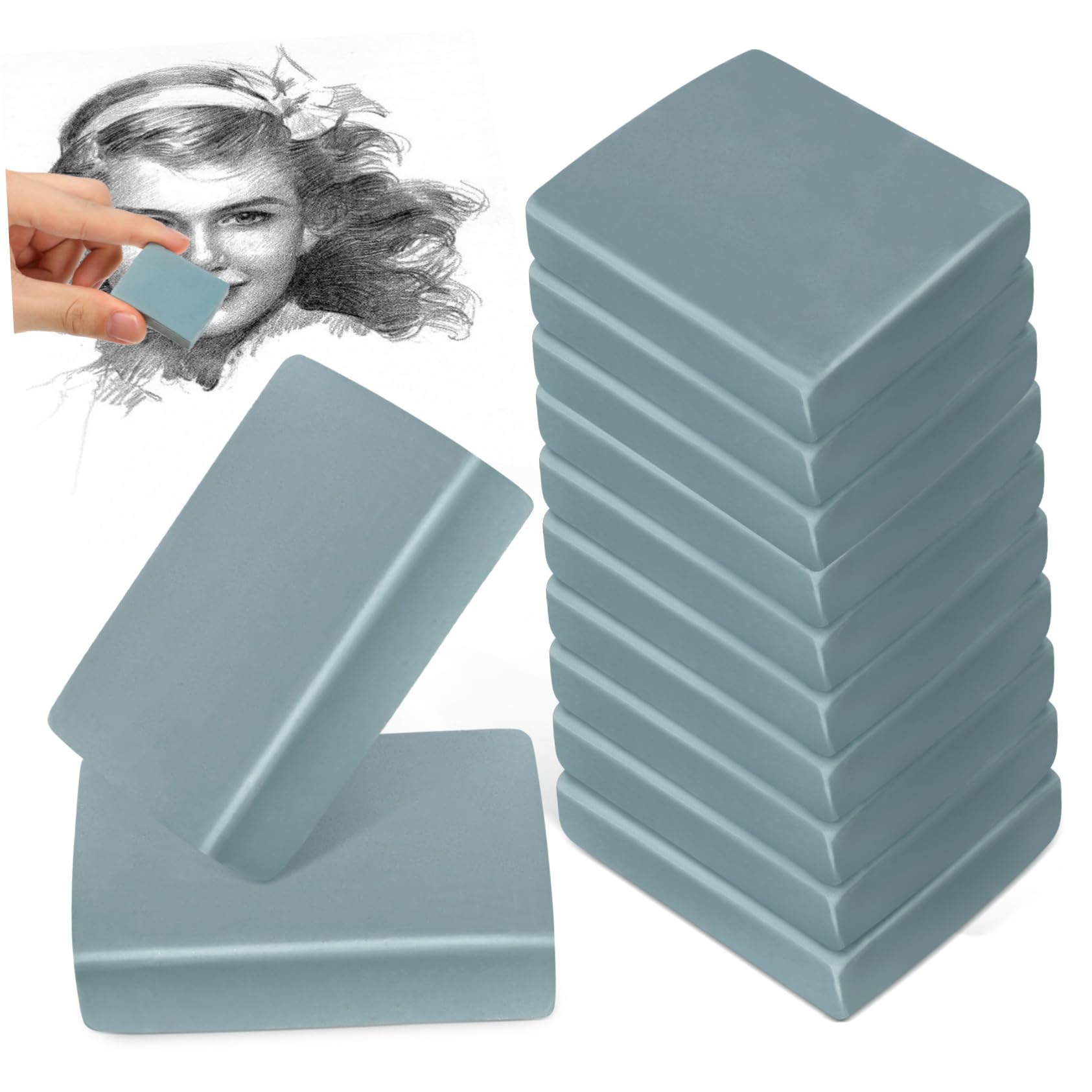 ROMISBABA Drawing Eraser for School 12 Pcs Soft Kneadable Erasers for Boys and Girls