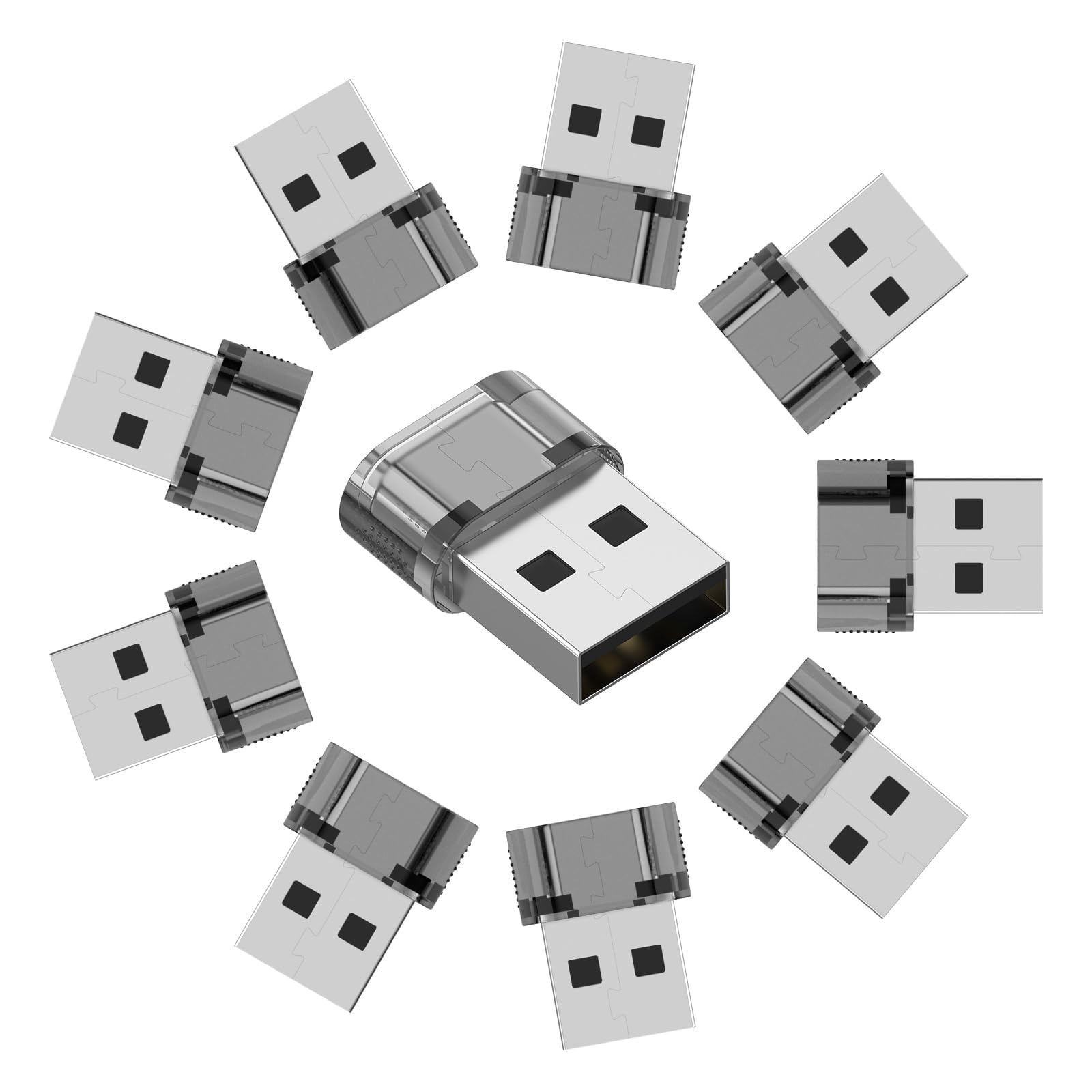 10 Pack USB to USB C Adapters,Type C Female to USB A Male Charger and Date Connector for Apple iPhone17/16/15 /iPad/Galaxy/Apple Watch/Pad Air/Laptop/Car/Charger/CarPlay/Wall Plug/Quest Link etc. Blackened 10 PCS