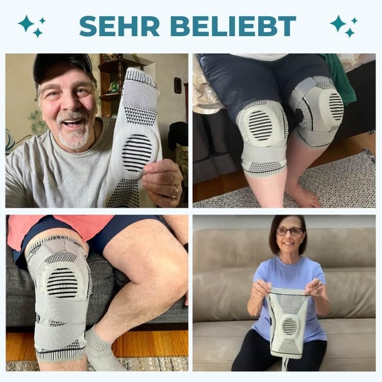 SWZEC Noreliie Aktivlife Kompressions-Kniebandage bei Knieschmerzen und Arthrose Schmerzen(1 Stück Grau,XL(75-95kg))