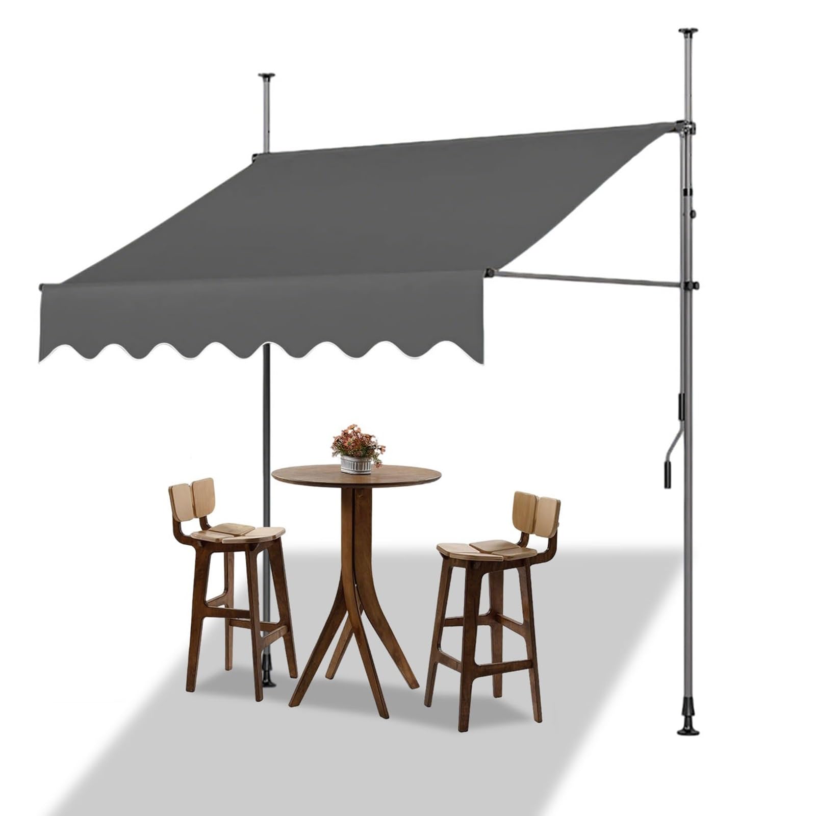 Toldo retráctil con manivela de poliéster impermeable para terraza