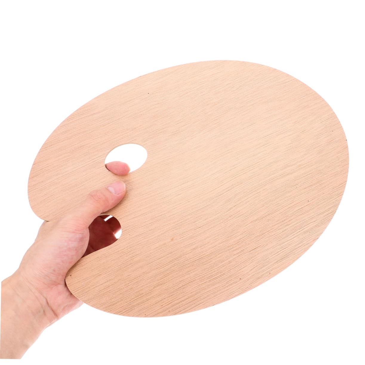Tavolozza e Facile da Pulire con Foro per Pollice 6 Pezzi Ovale in Legno Design Artistico Impugnatura Sicura Palette per Pittura ad Acquerello e Olio per Progetti Creativi