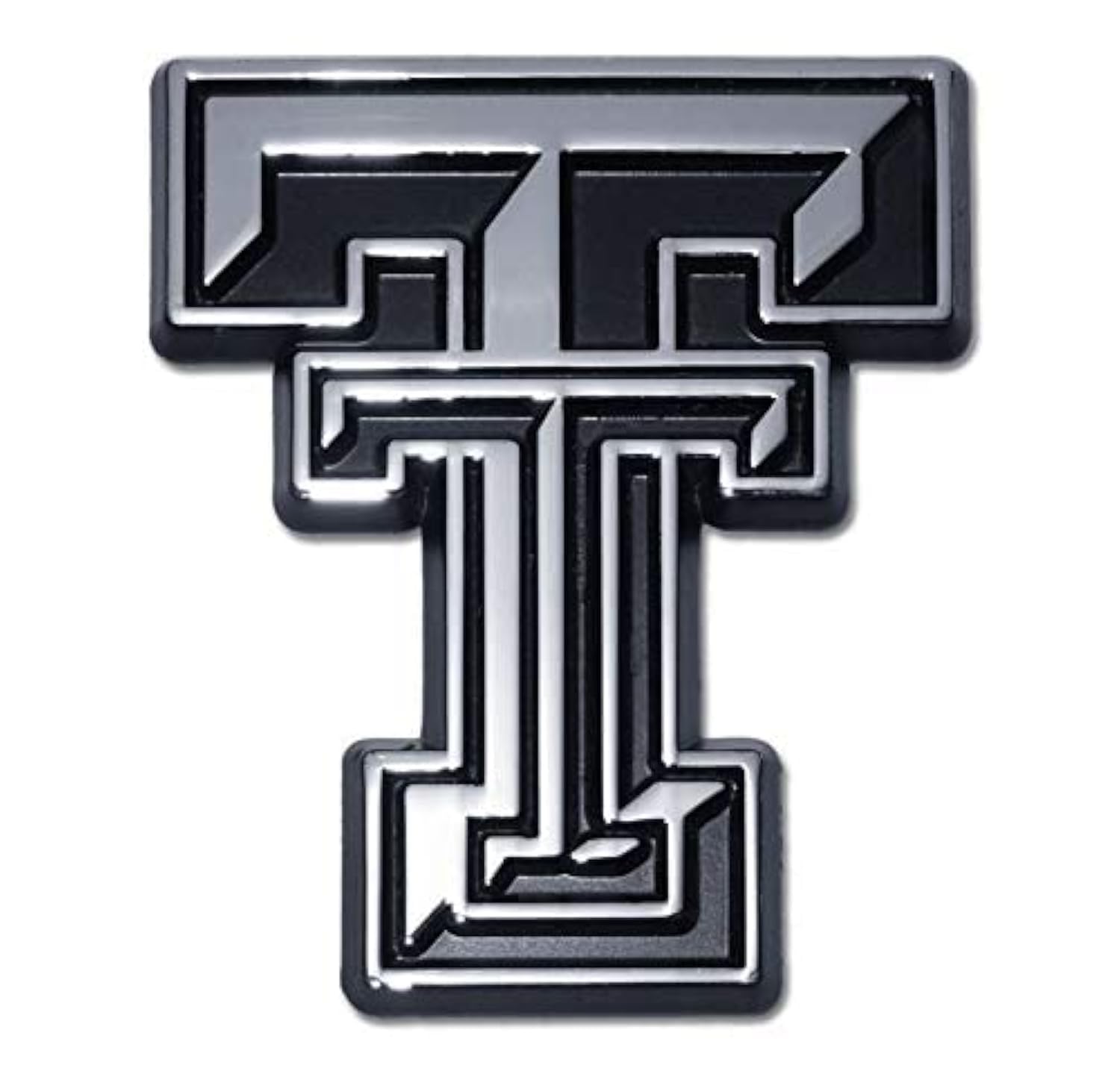 Texas Tech University Red Raiders Metal Auto Emblem - Many Different Colors Available! (Chrome)