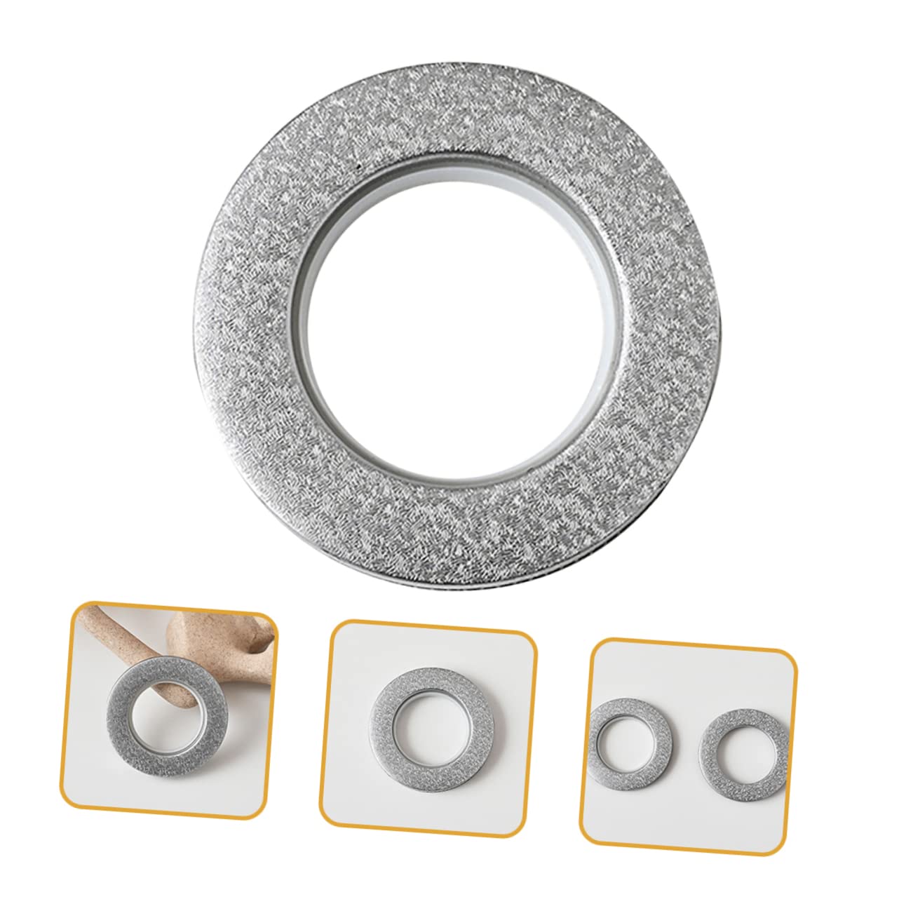 30 Pièces Boucle de Rideau Cercles de Rideaux œillets Crochets Rideaux Crochet pour Rideaux tentures Anneau de glissière de Rideau Anneaux de Rideaux réutilisables Plastique