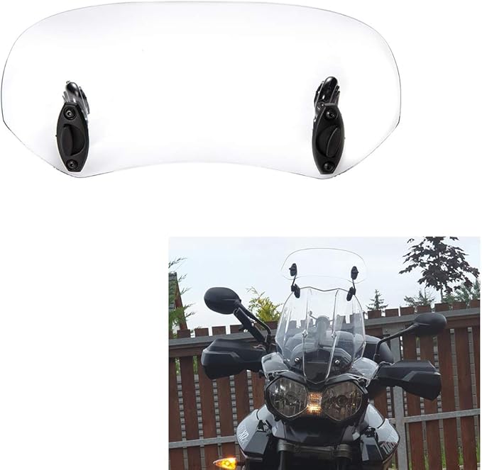 DUILU Motorcycle Windshield Extension, Universal Adjustable
