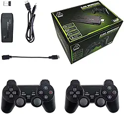 M8 4K Retro Game Stick, HD Home Video Retro Game Console with 2 Wireless Controllers, HDMI Output, 20000+ Built-in Games (32GB)