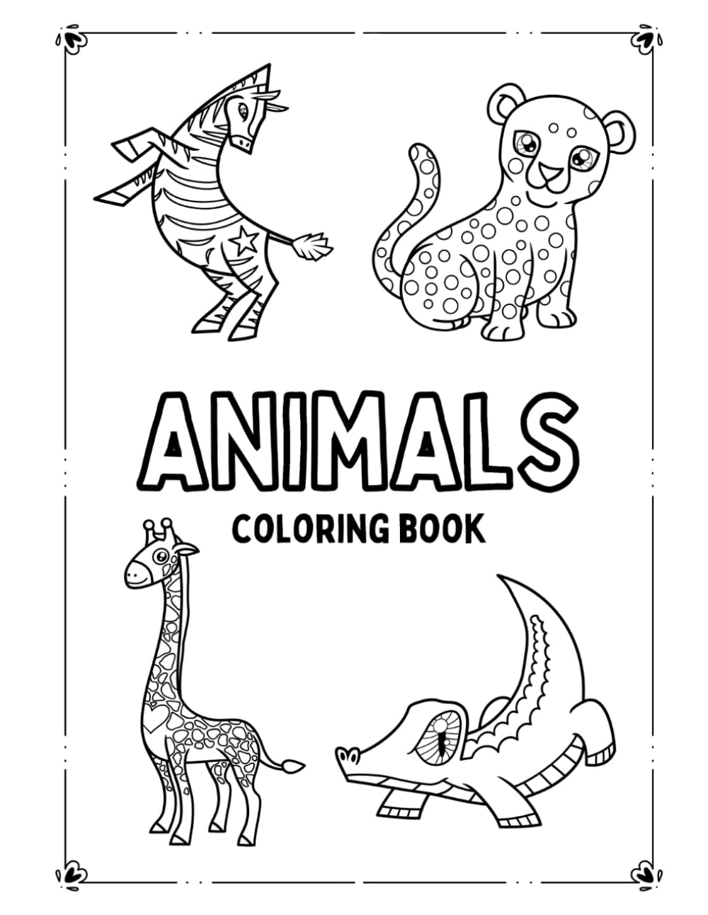 WILDLIFE AND FAMOUS ANIMALS COLORING BOOK: A coloring book for children about wildlife and famous animals.