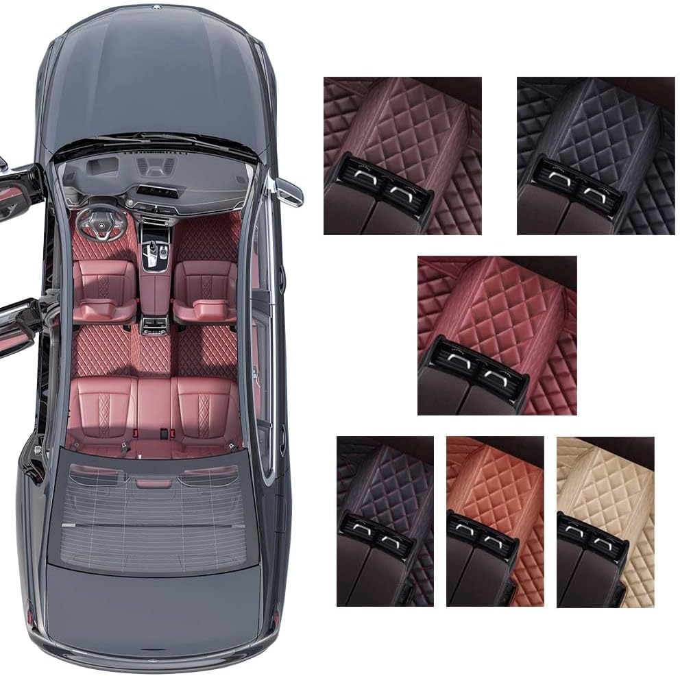 YaruicarCustom Car Floor Mats for 99.99% Sedan SUV Sports Car Men Women Protection Full Coverage Pads Anti-Slip Leather Floor Lining All Weather Car Floor Mats (Black)