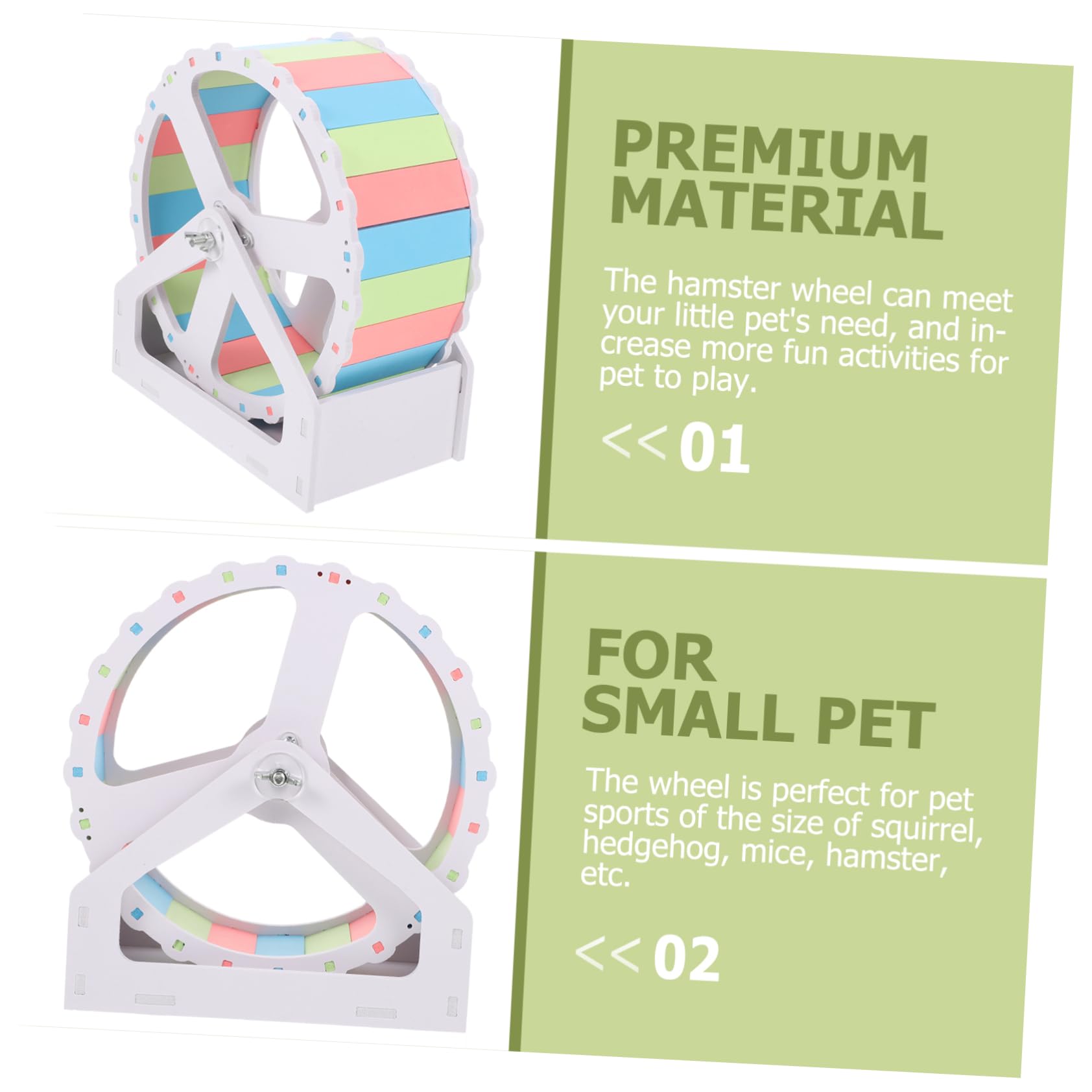 Großes Hamsterrad 21cm aus PVC für Chinchillas und Igel Geräuschloses Kleintierlaufspielzeug für Zuhause und Heimtierbedarf Einfache Selbstmontage