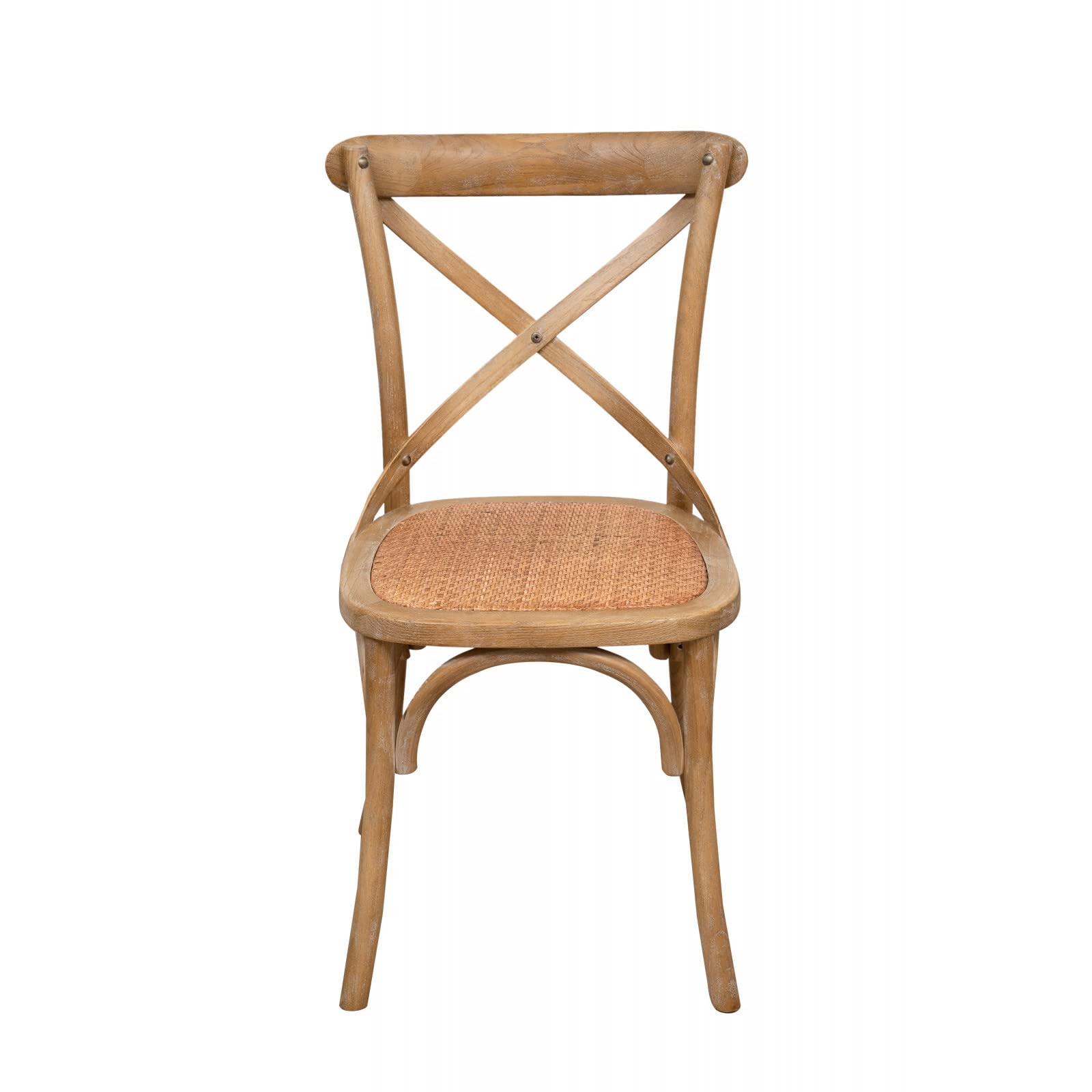 Biscottini Set 2 Sedie sala da pranzo legno massello 86x42x46 cm - Sedia cucina e soggiorno in rattan - Sedie in legno da esterno e interno - Sedia in Legno per cucina