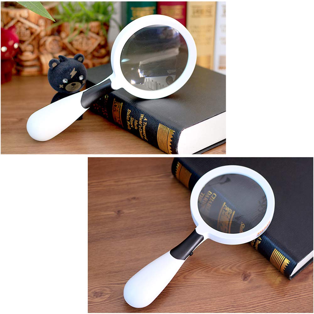 Lupa de Mano con luz LED 5X Lectura de Lectura anciana Los Estudiantes observan el Matrimonio de Lupa de Lupa