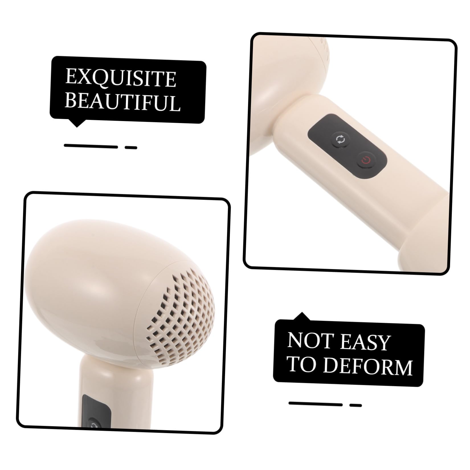 Healeved Asciugacapelli Portatile con Regolazione Temperatura, Materiale Abs Leggero e Compatto, per Utilizzo in Camera da Letto o Casa