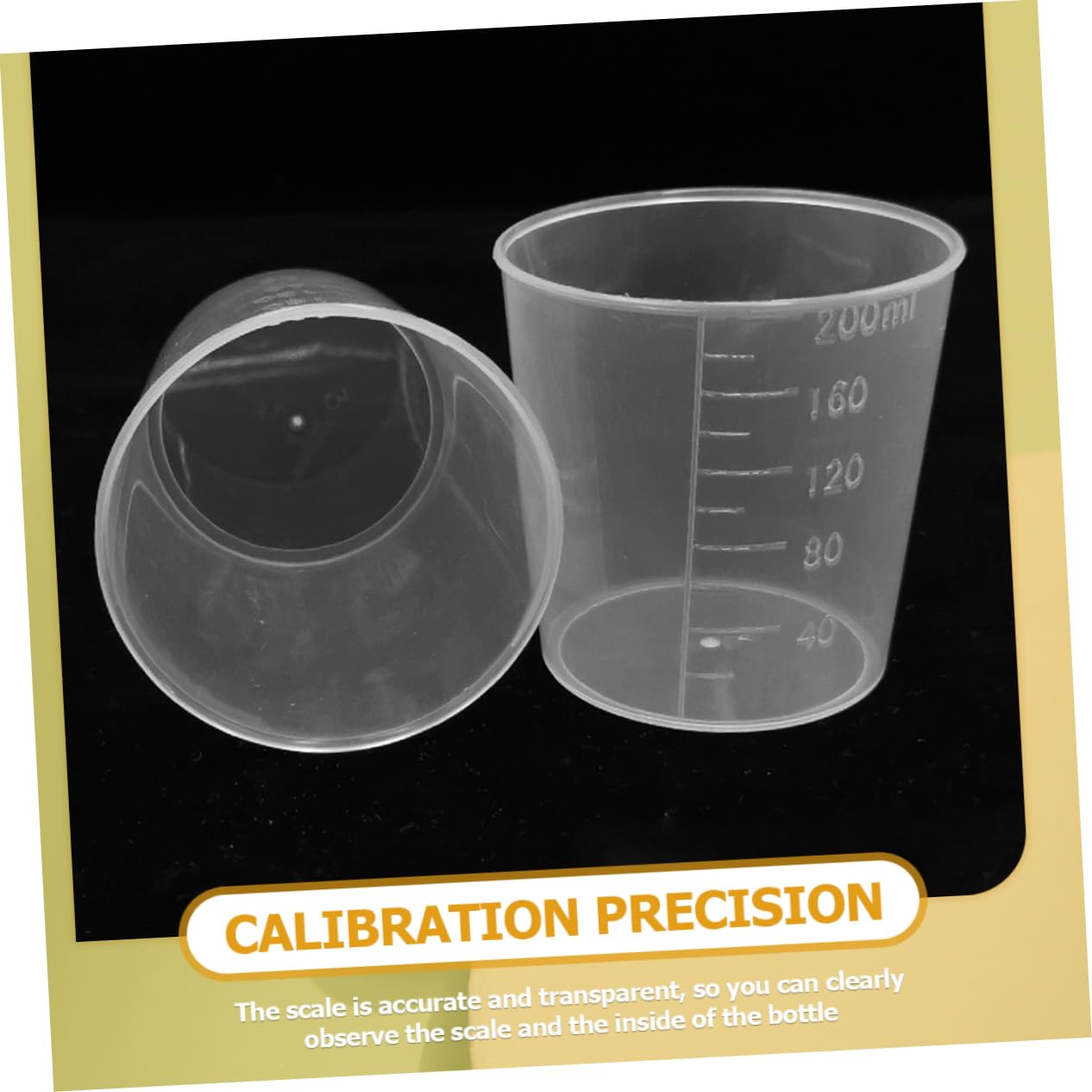 COLLBATH 50stücke Transparente Messbecher Präzise Langlebig Und Bruchsicher Für Labor Und Küche Lösung Für Flüssigkeitsmessungen Und Experimente