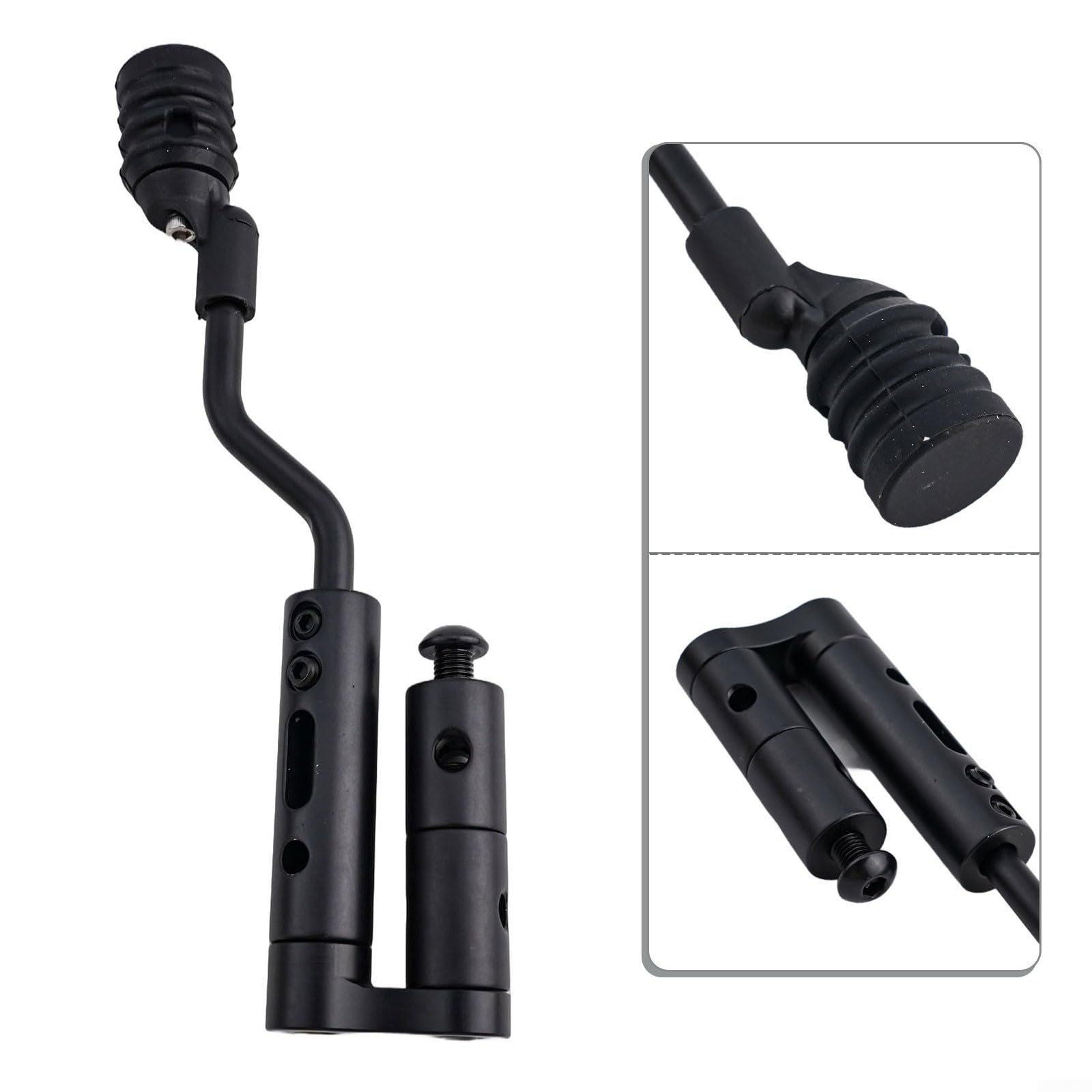 Dispositivo de parada de cuerda de arco compuesto para posiciones de montaje estabilizador, delantero o trasero para absorber energía y amortiguar la vibración