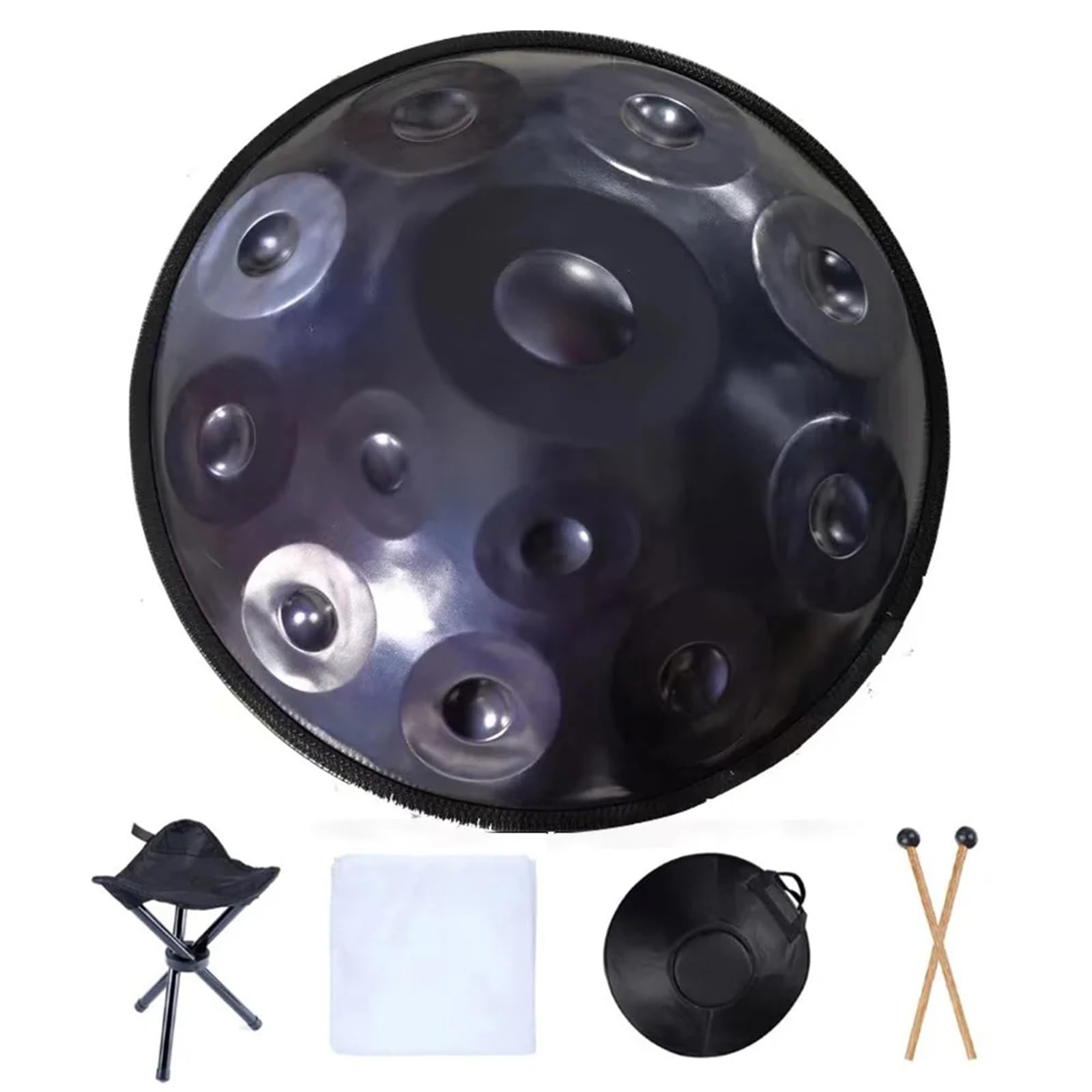 Bębny Hand Pan dla dorosłych 440 Hz 432 Hz Hand Pan 22 cale 9 10 12 14 nut Bęben stalowy Tongue Drum Music Drum Ethereal Drum Instrument perkusyjny (22 cale 12 nut)