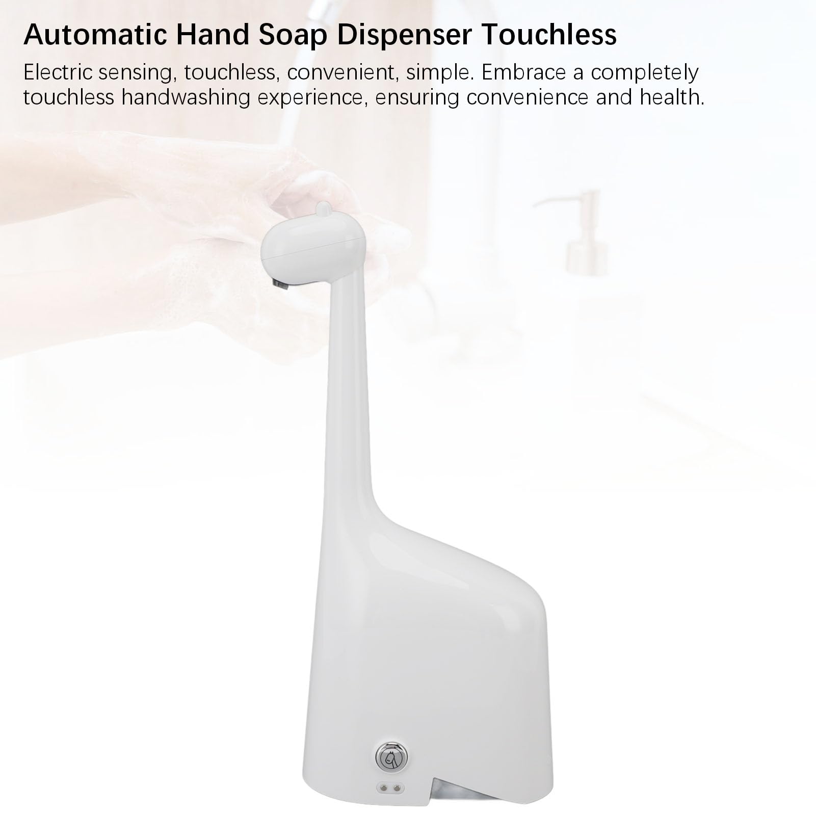 Distributore di Sapone Automatico, Rilevamento Elettrico Senza Tocco in Schiuma di Sapone Distribuibile USB Ricaricabile con Controllo in Schiuma Regolabile per il Bagno