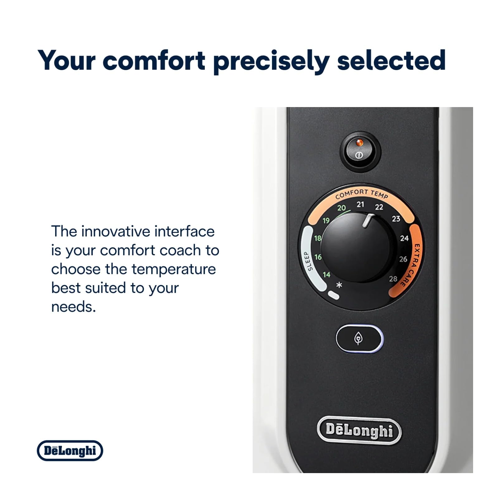 De'Longhi RadiaS Easytronic TRRS1225, Radiateur à Huile, Radiateur Électrique Économe en Énergie avec 12 Ailettes pour Des Pièces Jusqu'à 75m³, 3 Zones Chauffage, Thermostat de Sécurité, Antigel, Gris