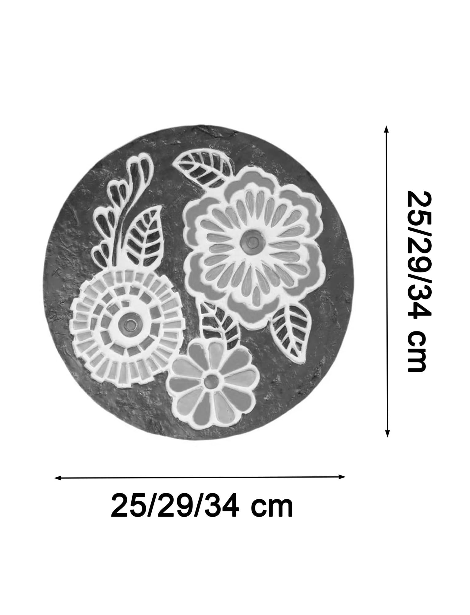 Dalles de Jardin Décoratives à Installation Rapide Pas Japonais Robustes pour Allée Extérieure Revêtement de Sol de Jardin Résistant au Gel(Gray-29 cm)
