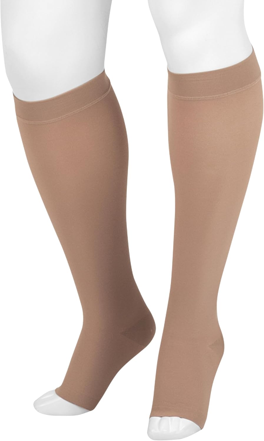 Juzo Dynamic Varin 3512 Knee-High 30-40mmhg Open Toe Stocking with Silicone Top Band, Short