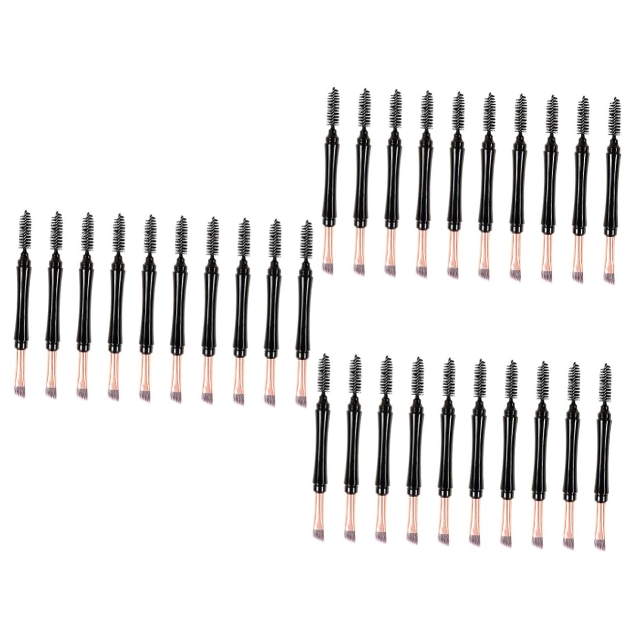 Ipetboom 30pezzi Pennelli Per Sopracciglia e Ciglia Pennelli Doppi Con Coperchio Per Trucco Occhi Strumenti Versatili Per Bellezza e Precisione Nel Trucco Per Sopracciglia e Applicazione