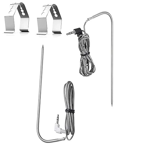 lapego Piezas de repuesto de fábrica, sonda de carne OEM para parrillas Traeger, 2 piezas, enchufe de 0.138in, sondas de termostato digital