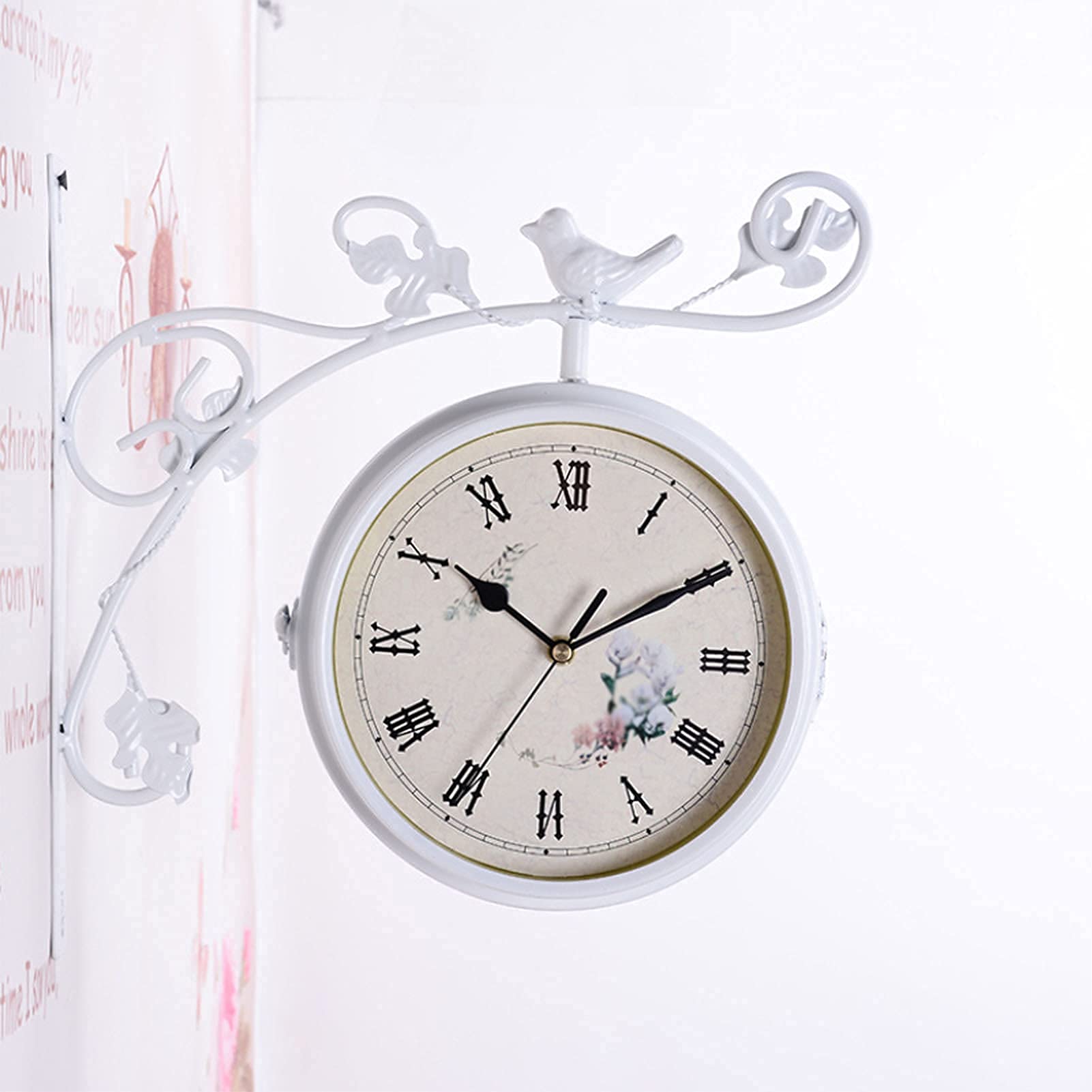 Horloge decoration exterieure interieure moderne 12 pouces facile à lire