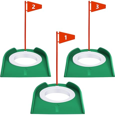 Sotiff Golf Ball Cup with Flag: Precision Putting Aid for Home, Office, or Yard