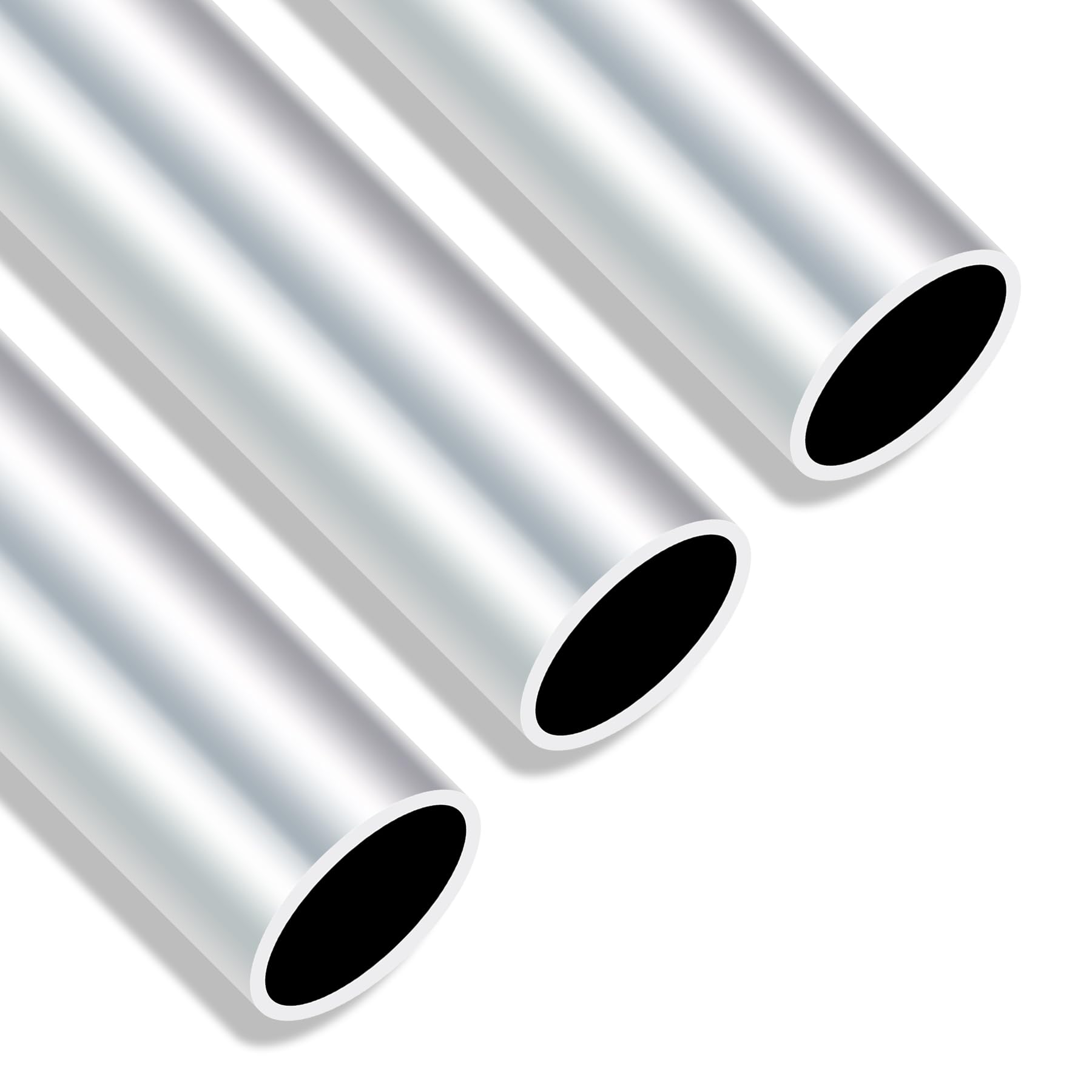 iMeistek 6063 Aluminium Round Tubes, 28mm OD 25mm ID 300mm Length 1.5mm Wall Seamless Straight Aluminium Tubing Pipe(3PCS)
