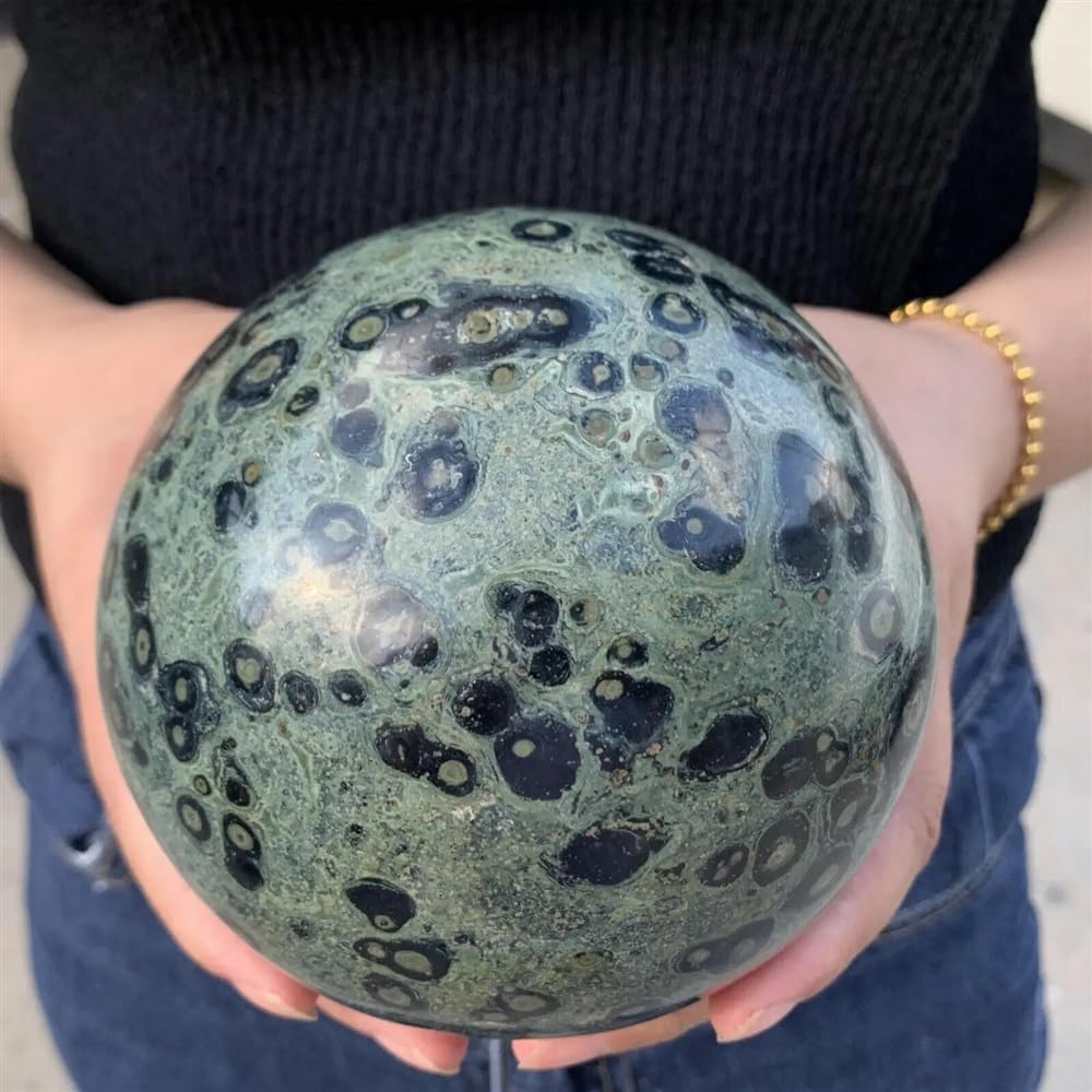 SHFTQXSLAT Stone Green Kambaba Sphere Quartz Crystal Ball(900-1000g)