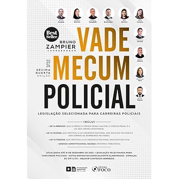 Capa do livro Vade Mecum Policial - Legislação Selecionada Para Carreiras Policiais - 14 ª Ed - 2024