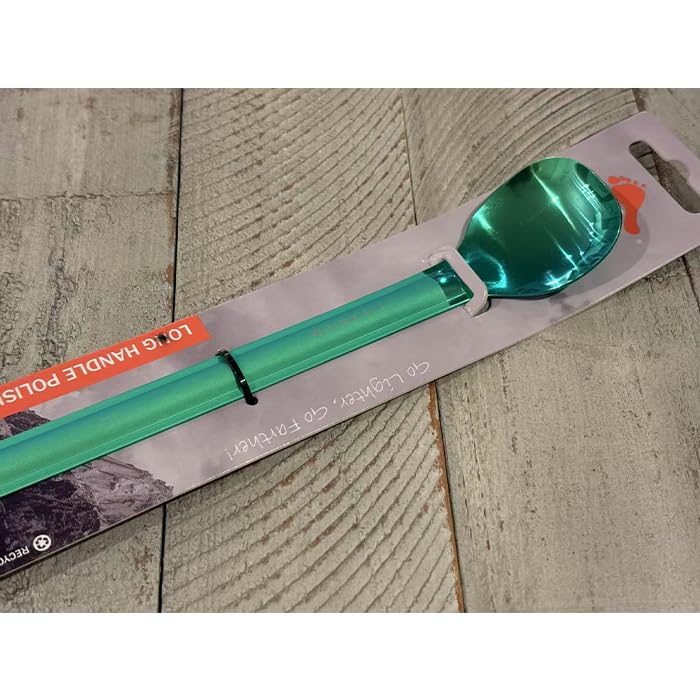 TOAKS Titanium Long Handle Spoon with Polished Bowl (Green)