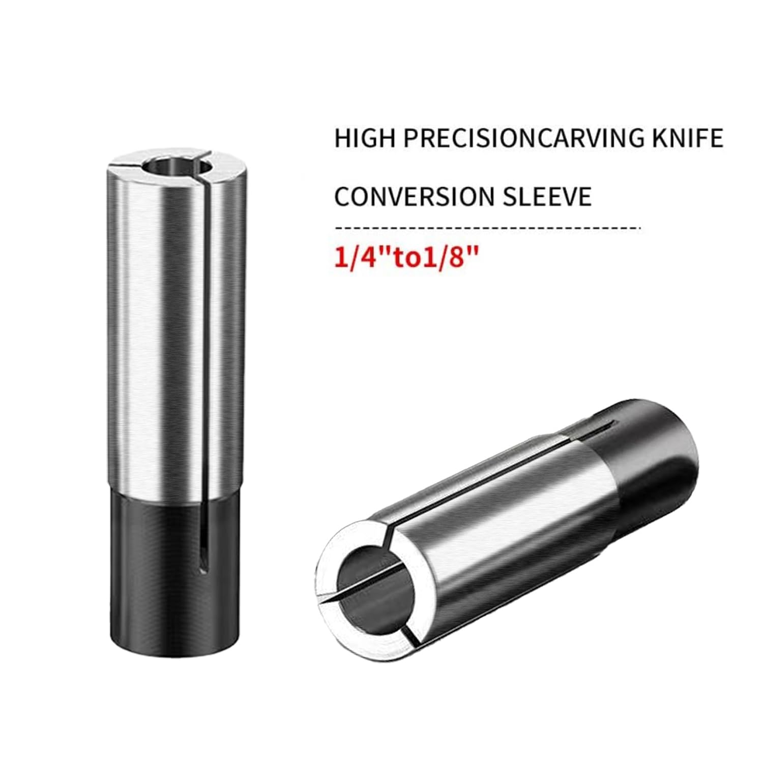 Router Adapters: 1/4" to 1/8" Collet Set -2 Router Adapters: 1/4" to 1/8" Collet Set -2