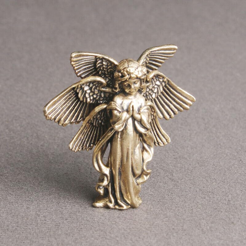 Figura Ángel de Latón Sólido Pequeña miniatura 4