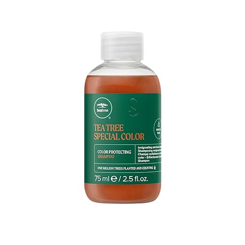 Tea Tree Champú de color especial, limpia suavemente, protege el color del cabello, para cabello teñido