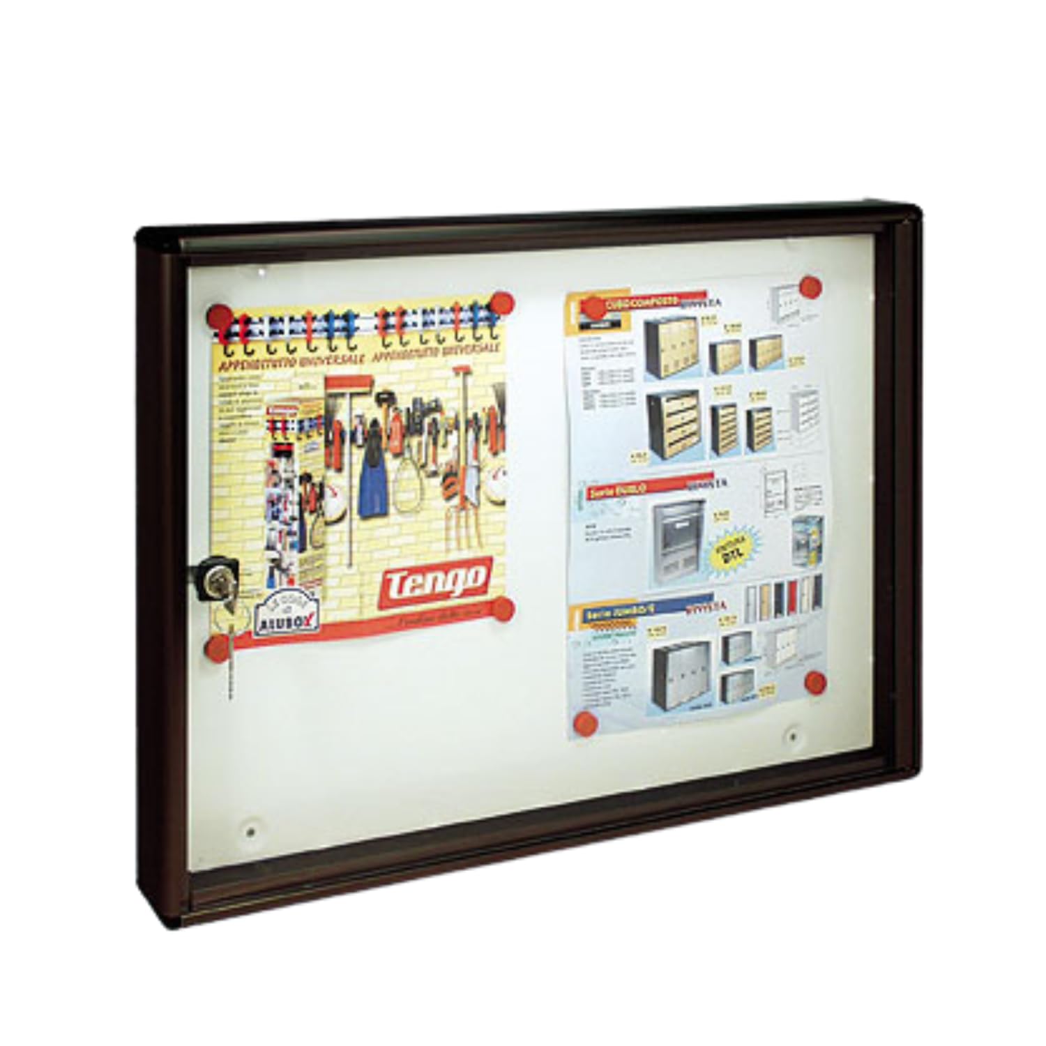 Alubox BC 5 Bacheca Porta Avvisi 4 Fogli A4 Ghisa - 4