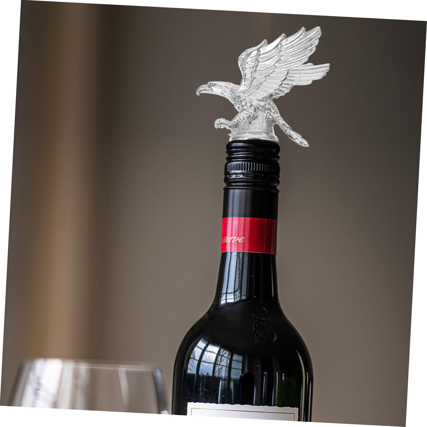 MUCKLILY 1Pc Alloy Eagle Head Wine Pourer Stopper Wine Accessory for Bottles Air Tight Seal for Wine Soda and Oil Dispenser